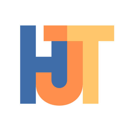 The HJT Descriptions logo: overlapping letters H, J, and T in blue, orange, and yellow, respectively.
